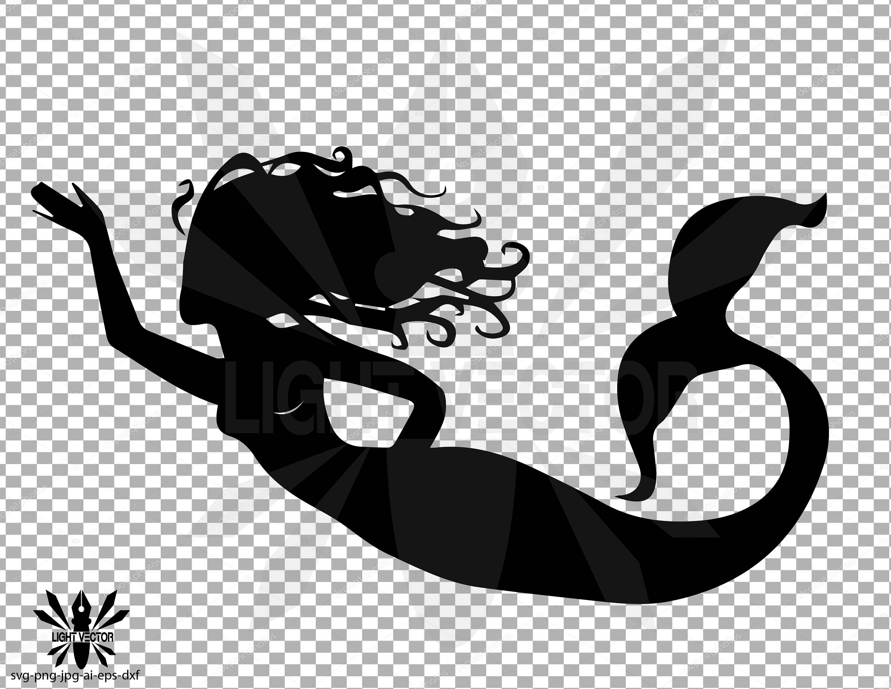 Mermaid Silhouette SVG