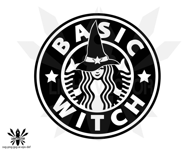 Download Starbucks witch silhouette INSTANT DOWNLOAD | Etsy