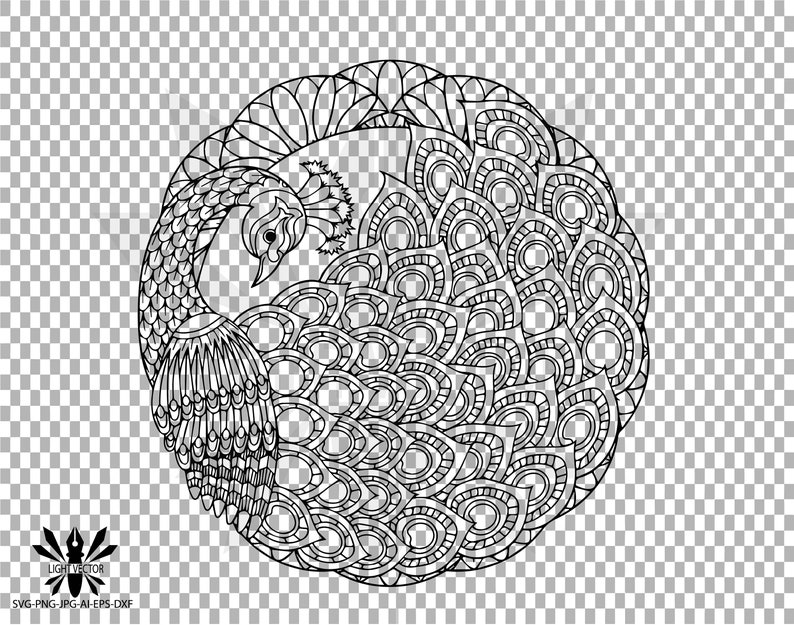 Download Zentangle Peacock Etsy Free Photos PSD Mockup Templates