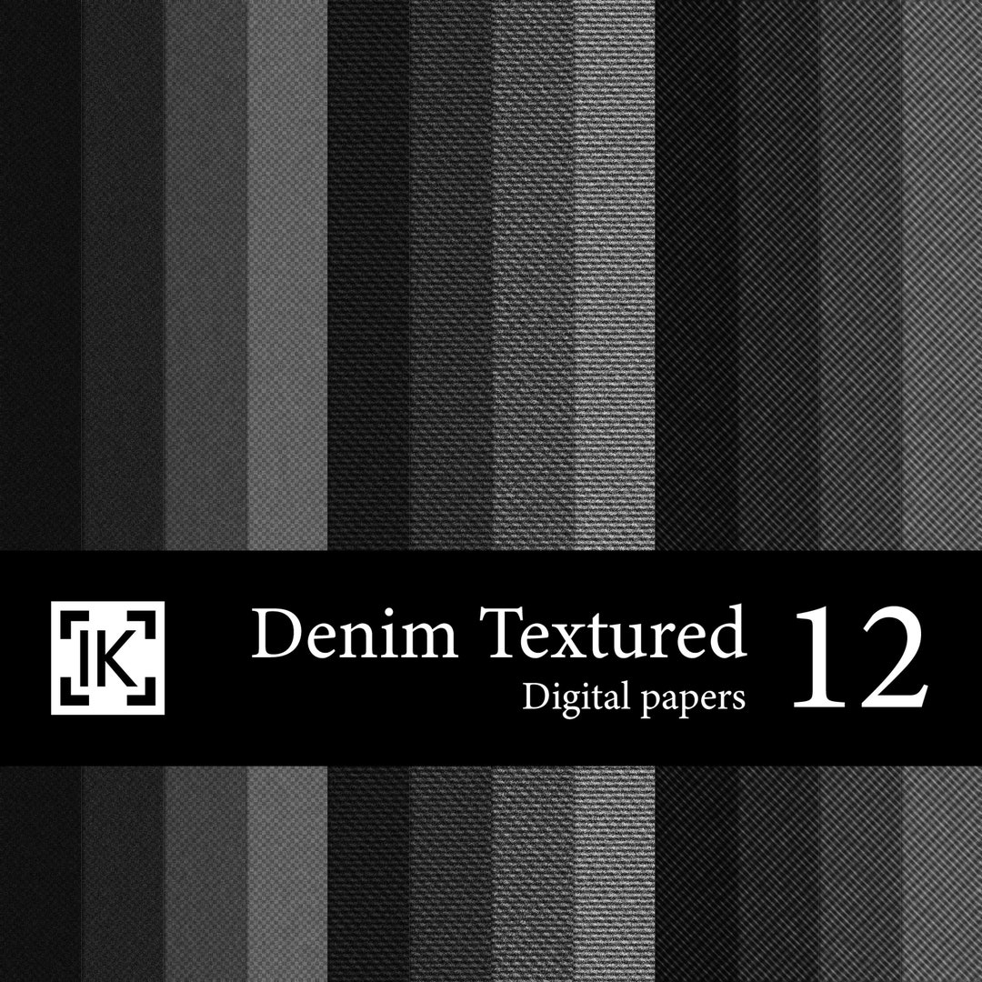 12 Grey Denim Jean Style Digital Papers for Personal Etsy