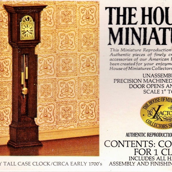 40018 William and Mary Tall Case Clock by The House of Miniatures