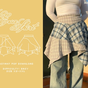 Fairy Skirt Sewing Pattern Digital PDF | XS-XXL | Instant Download | Easy and modern
