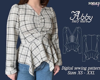 ヴィンテージ風トップス | ジップアップフィット | 裁縫パターン