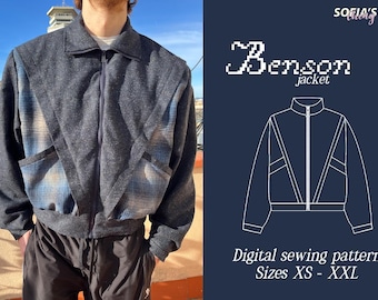 2000s Jacket | Y2K Genderless | Sewing Pattern Digital PDF | XS-XXL | Easy