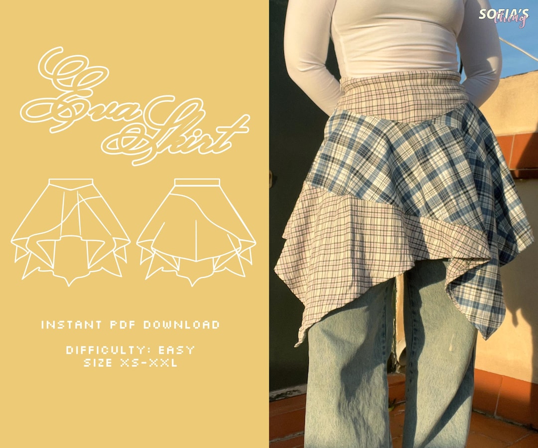 【fa.er.ie】half pattern cotton skirt 3차☆[F.E.E.S] half pattern cotton skirt (blue)