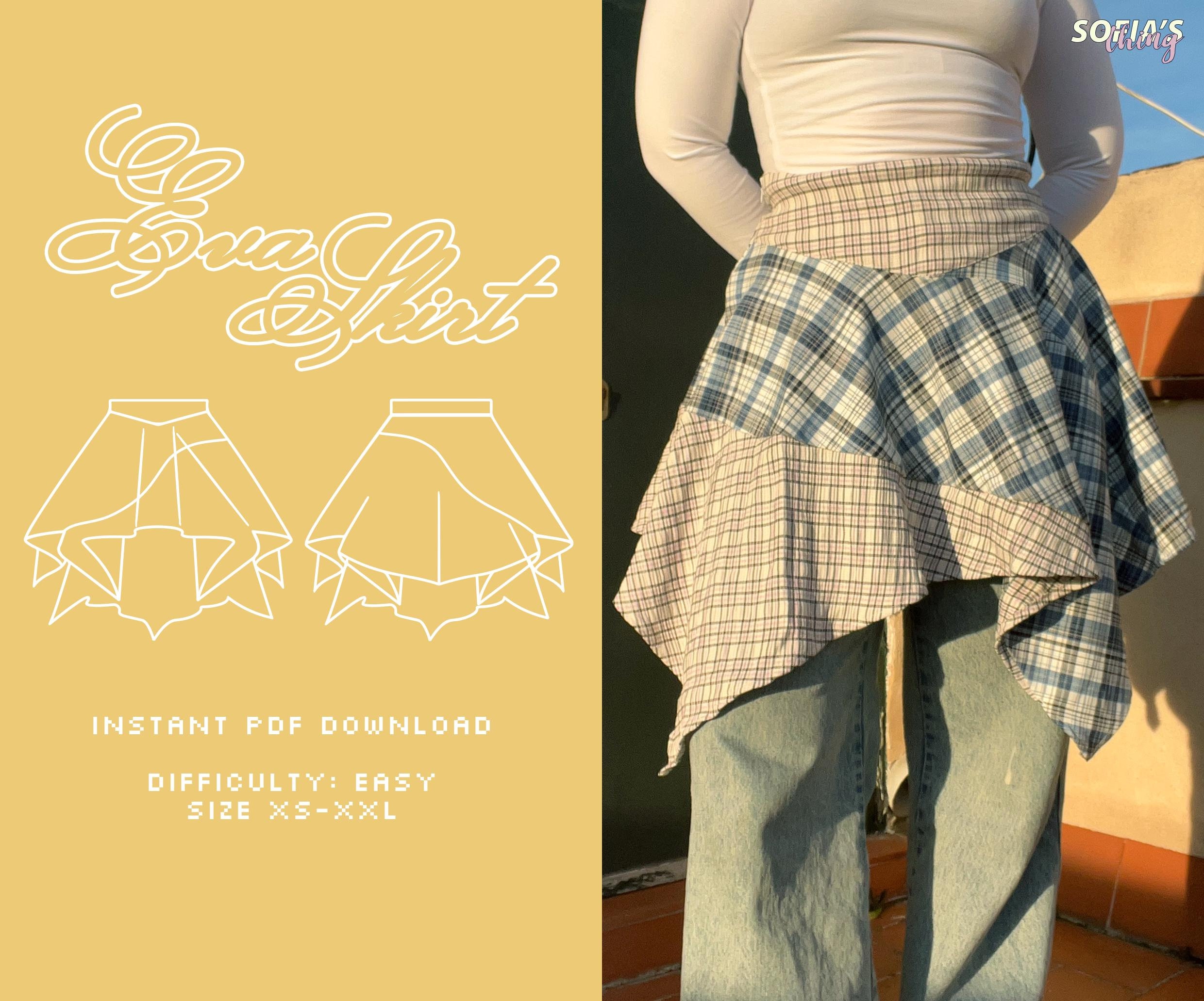 Punk Skirt Pattern - Etsy