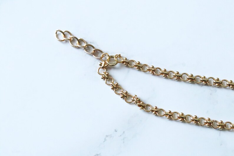 Thick Rectangle Chunky Large Paperclip Link Chain Necklace Layered Punk Chain Necklace Set Herringbone 14k Gold Plated Choker