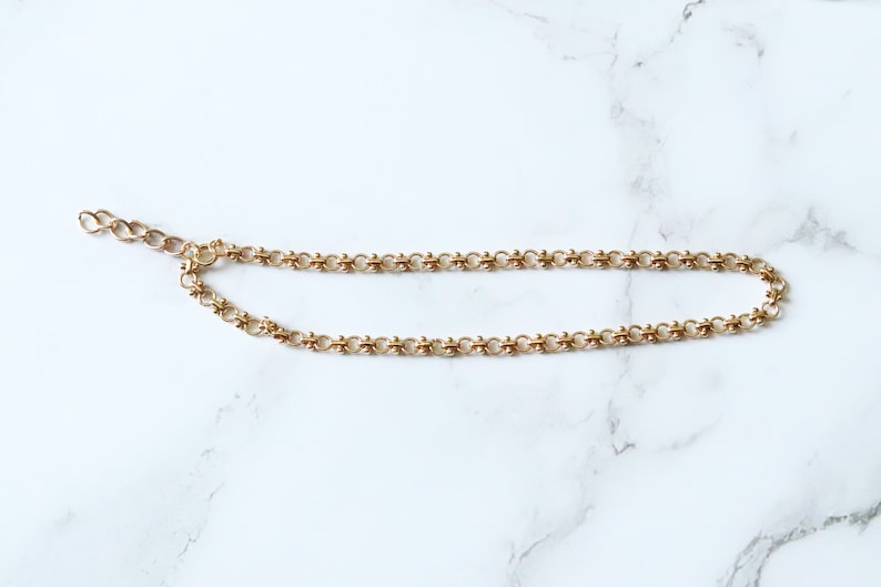 Thick Rectangle Chunky Large Paperclip Link Chain Necklace Layered Punk Chain Necklace Set Herringbone 14k Gold Plated Choker
