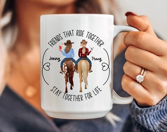Personalized Cowgirl Best Friend Mug, Horseback Riding Gift
