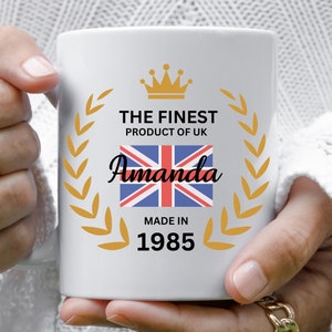 Union Jack Mug, Personalized British Mug, UK Gift, British Friends Gift, British Funny Mug, Gift for British American, United Kingdom Gifts