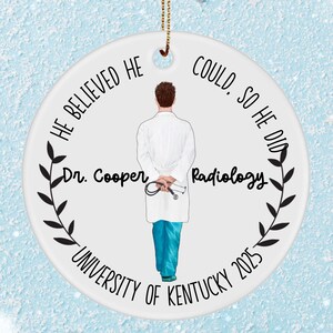 Personalized Doctor Graduation Ornament: Medical School Gift