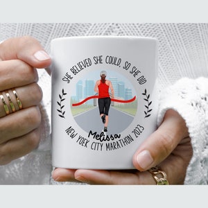 Personalized Running Mug, Marathon Gift, Runner Mug, Runner Christmas Gift, Marathon Gift, Half Marathon Gift
