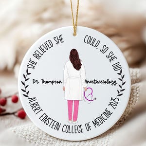 Personalized Doctor Graduation Ornament, Medical School Gift