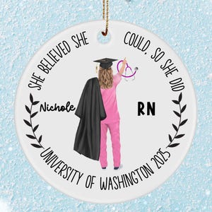 Nurse Ornament, New Nurse Gift, Nurse Christmas Ornament, Graduation Ornament, Graduation Gift, RN Gift, BSN Gift, Nursing Graduation Gift