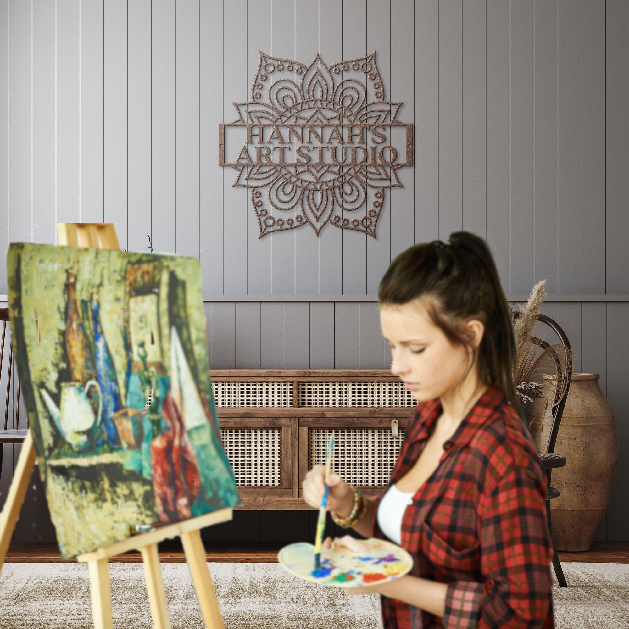Personalized Art Studio Metal Sign: Custom Artist Name, Painter Gift - Etsy