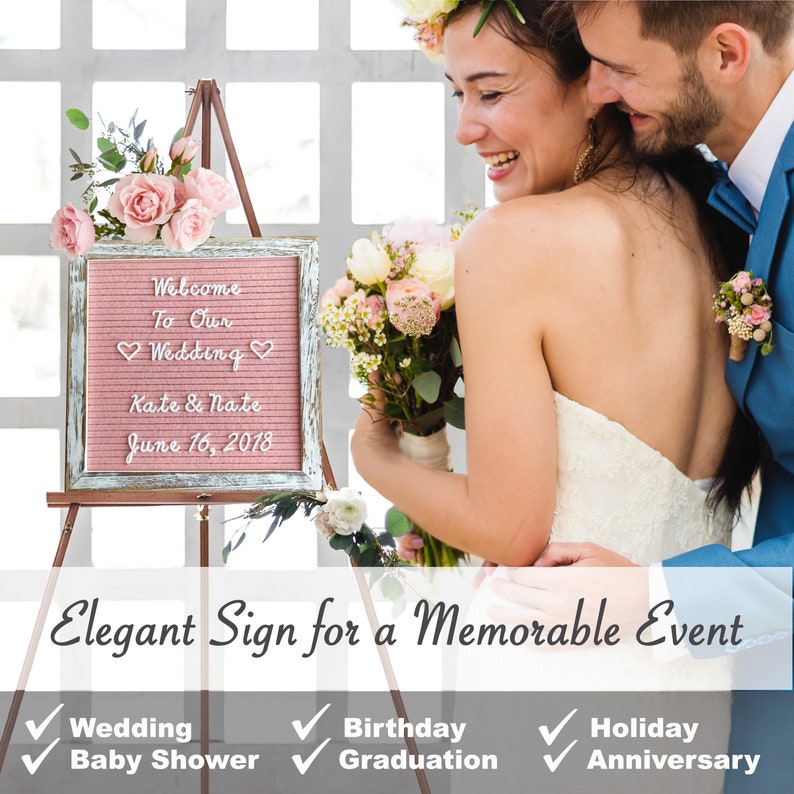 Message Board Cursive Letters Blush Felt 10x10 Rustic Etsy