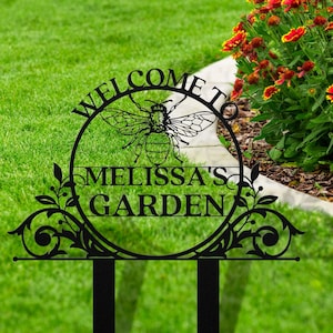 Personalized Garden Stake Metal Sign, Garden Stake Metal Sign, Garden Stakes, Personalized Garden Sign, Custom Garden Sign, Backyard Decor