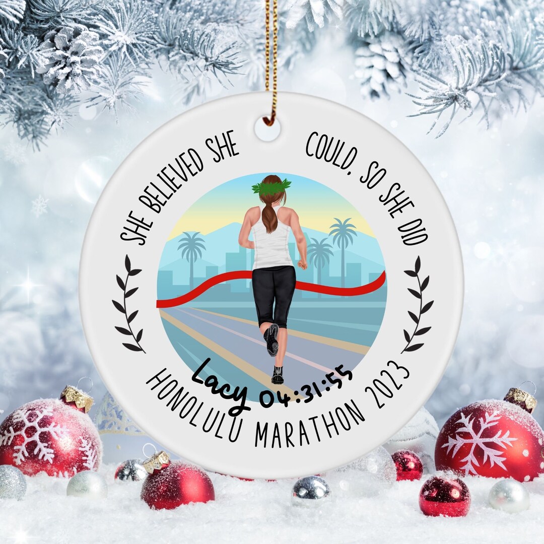 Marathon Ornament Personalized 26.2 Ornament Christmas 2023 Gift
