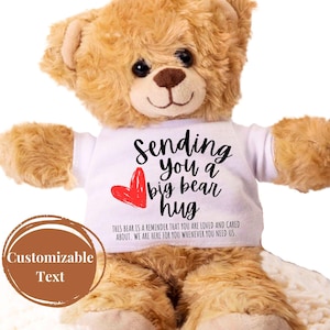 Sending a Hug, Anxiety Gift, Get Well Gift, Healing Thoughts, Surgery Gift, Cancer Gift Thinking of You Gift, Custom Teddy Bear, Stay Strong