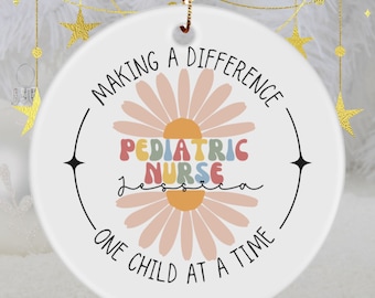 Personalized Pediatric Nurse Ornament, Keepsake Gift