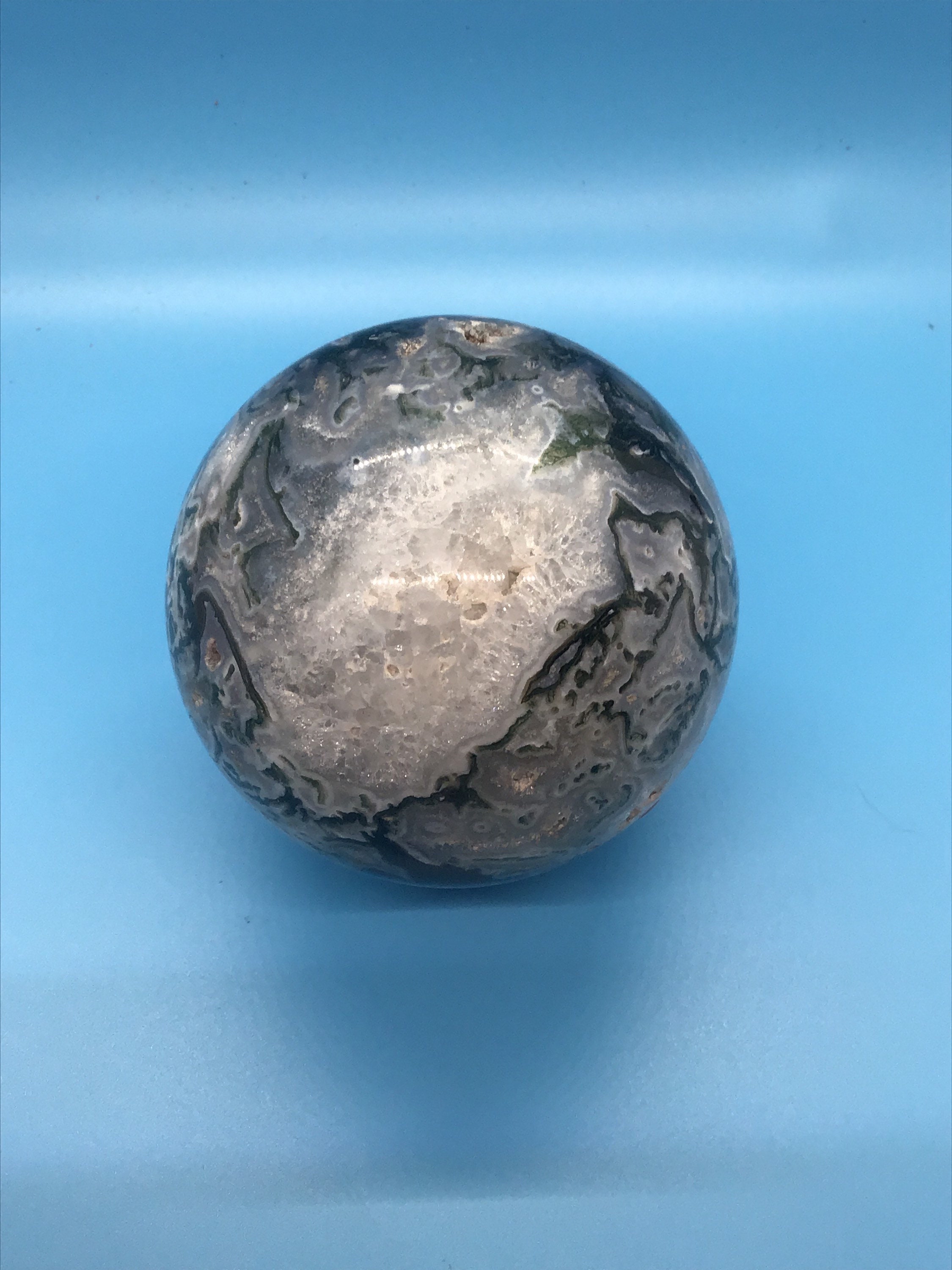 Moss agate Sphere | Etsy