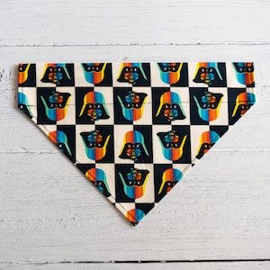 Darth Vader Algodón sobre Collar Dog Bandana / Star Wars / Retro / 100% Algodón Tejido