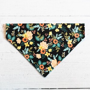 Birch (Black) Floral Dog Slip Over the Collar Dog Bandana // Cat Bandana // Rifle Paper Co