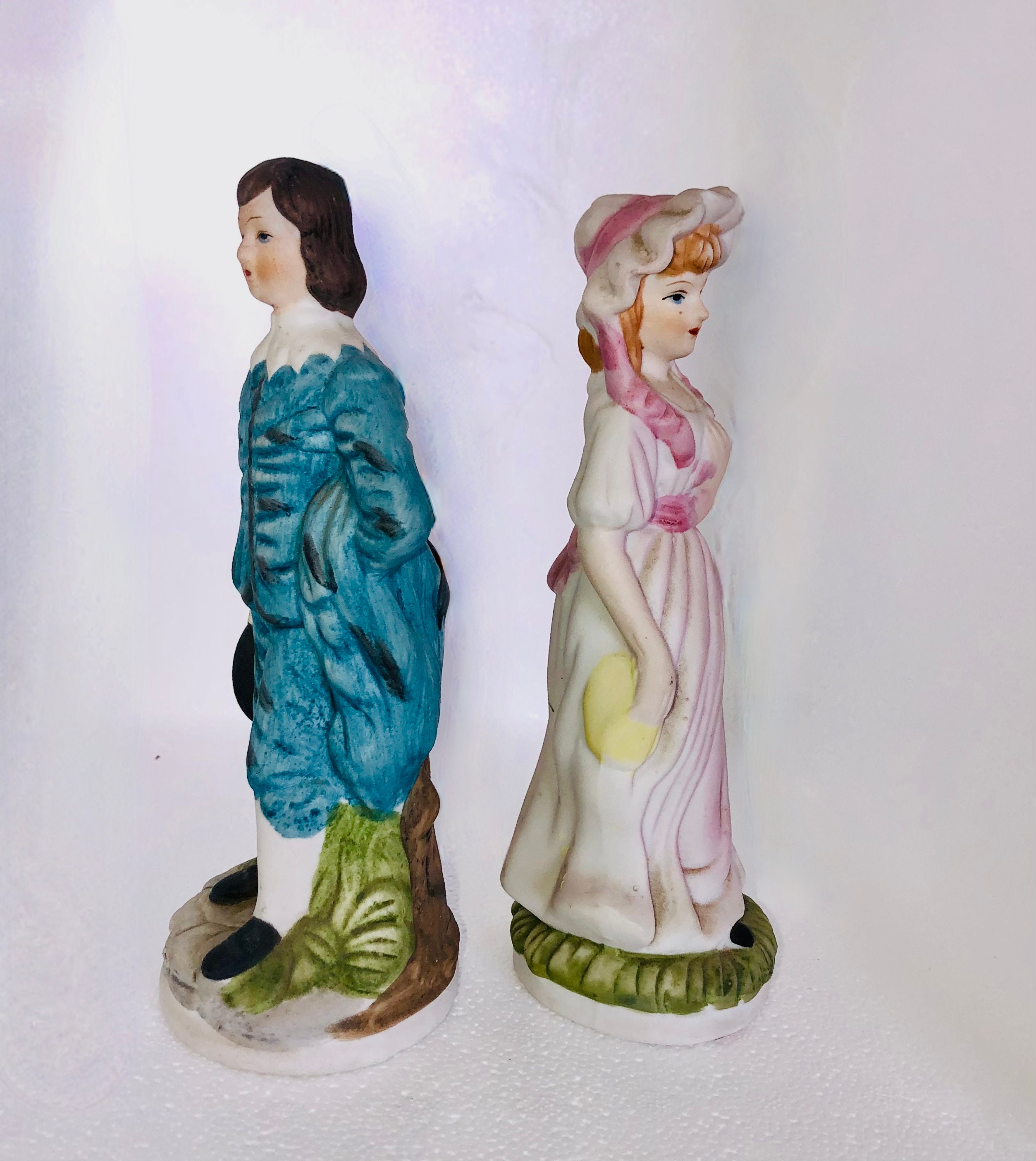 Vintage, pinkie and Blue Boy Figurines Etsy