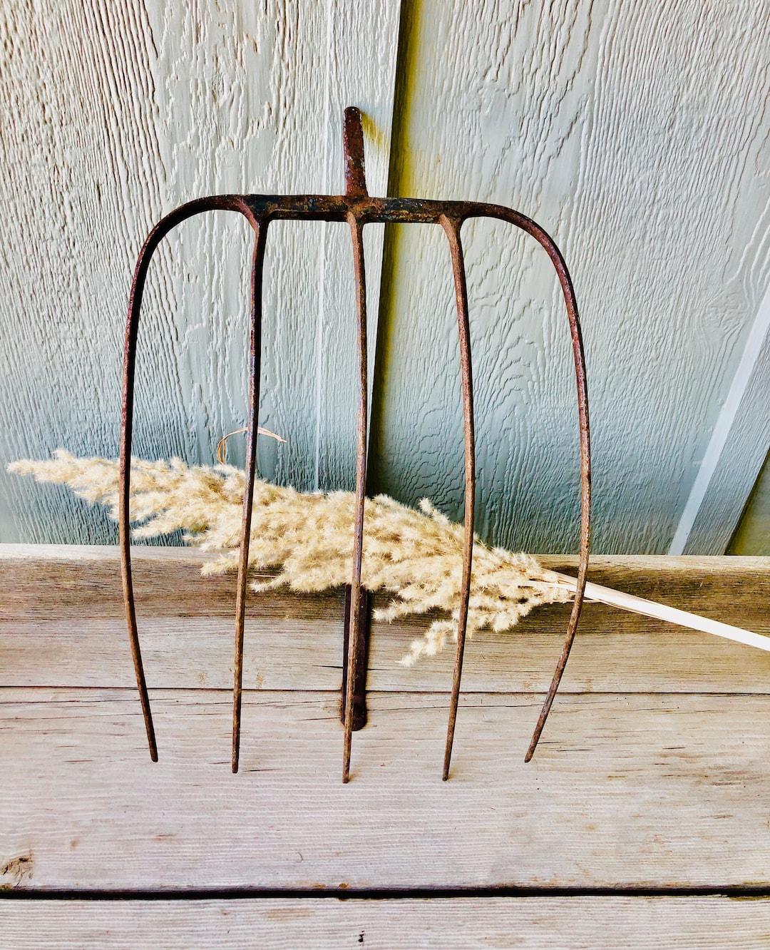 Large Vintage 5 Prong Pitch Fork Head Etsy