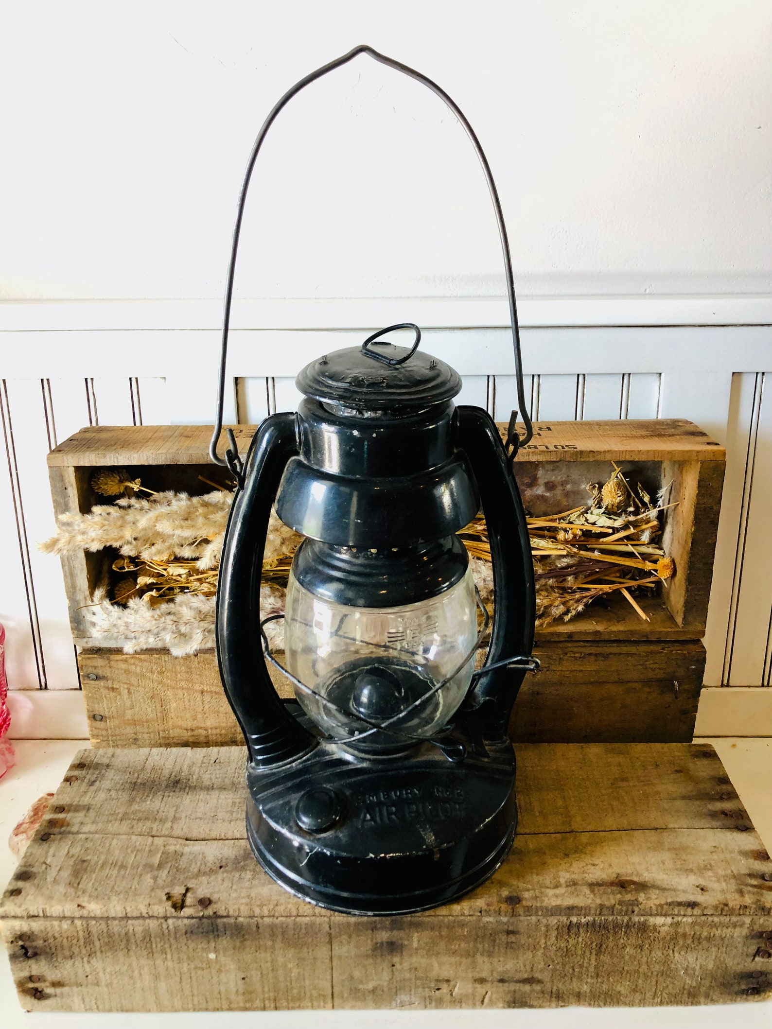 Vintage 1940s Oil Lantern EMBURY No. 2 With Clear Glass Globe Etsy