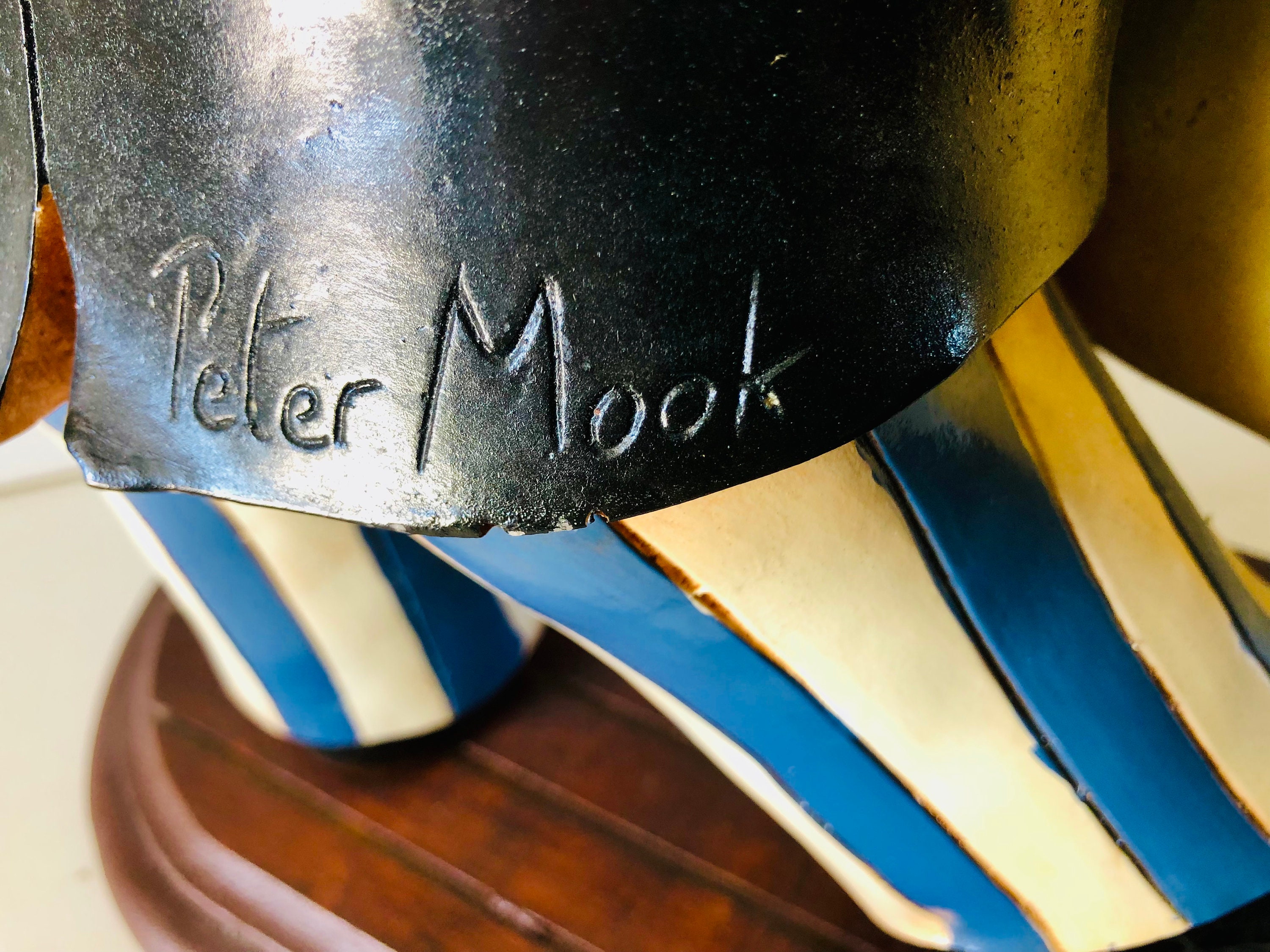 Vintage House Wine Man Collectible Statue Wine Holder Signed by