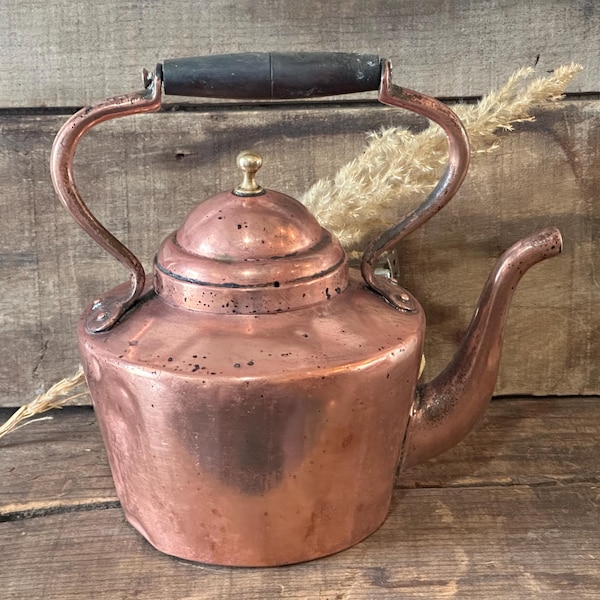 Vintage Copper Tea Kettle Made in Italy
