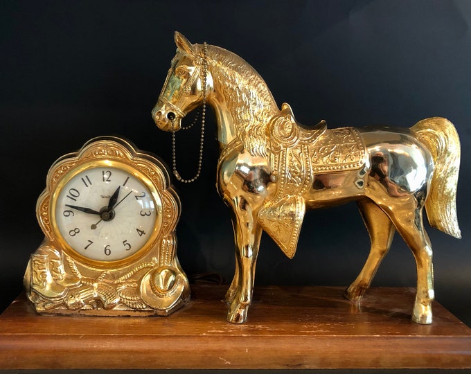 Vintage Horse Mantel Clock Model 315 Works Great Etsy