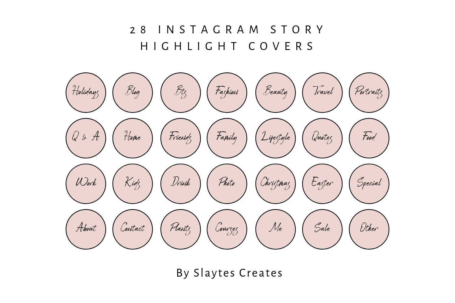 Instagram Story Highlight Icon Covers Typography Icons | Etsy