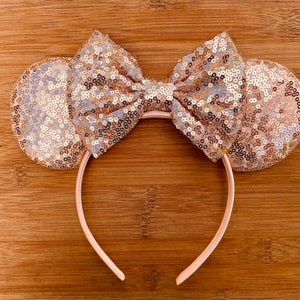 Sequins Rose Gold Mickey Mouse Ears