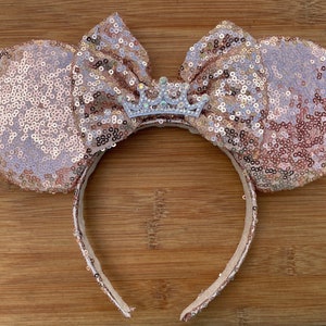 Sequins Rose Gold Mickey Mouse Ears