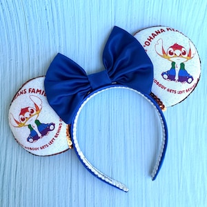 Stitch Mouse ears, Ohana Mickey ears, LILO and Stitch