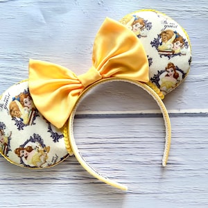Belle Mickey Mouse Ears: Beauty and the Beast Inspired Headband