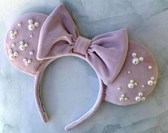 Pink Velvet Mickey Mouse Ears,  Mickey ears, Disney Mickey ears
