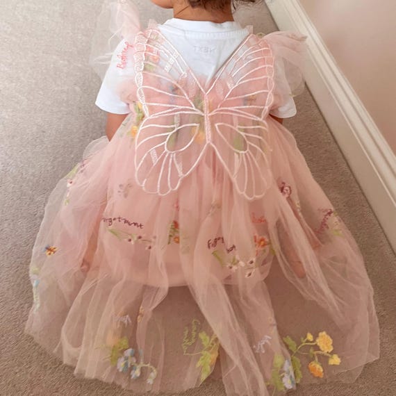 strapless open back dress Tania Pink & Rainbow Fairy Tulle Dress – The Lace Anchor main image 1