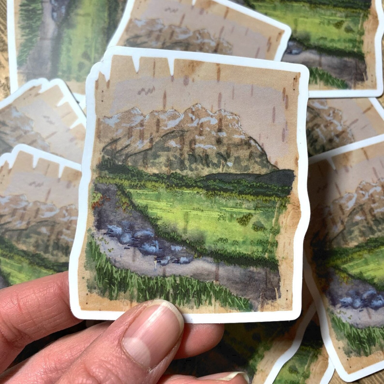 Vinyl Sticker Art Sticker Landscape Art Sticker Unique Etsy