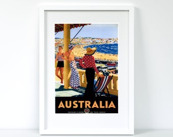 1952 France Australia Rugby League Poster A3//A4 Print
