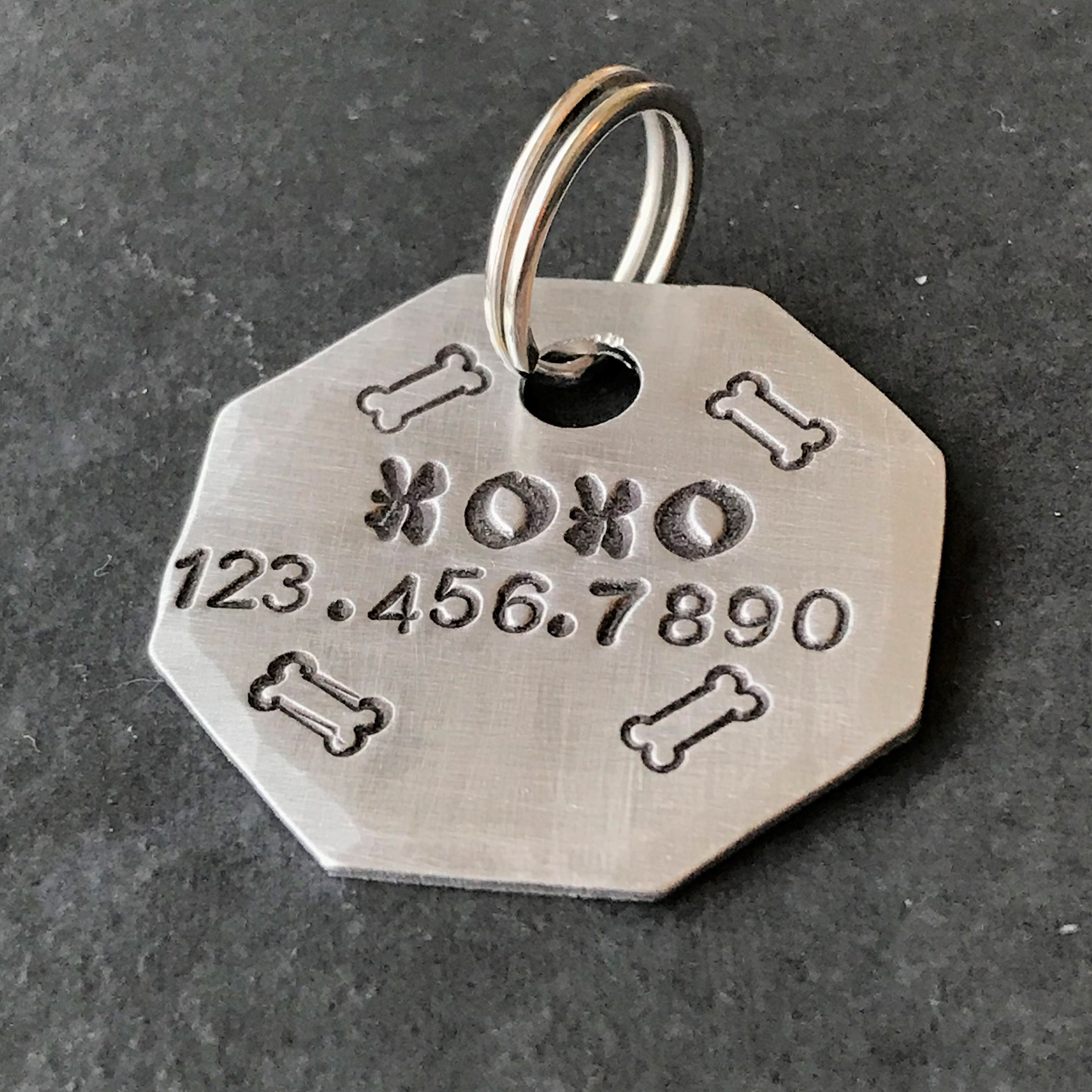 Pet tag octagon Pet ID tag dog tag personalized 8 sided Etsy