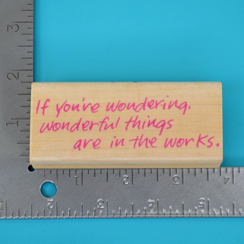Stampassions If You/'re Wondering D-1279 Wood Mounted Rubber Stamp 1998