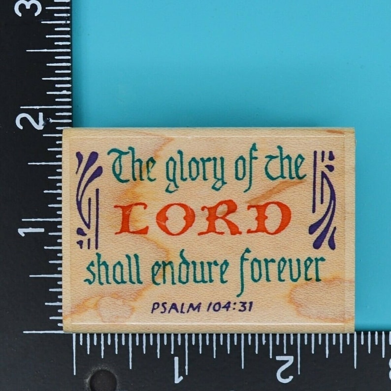 Stamp Affair Glory of the Lord Bible Verse Wood Mounted Rubber Stamp