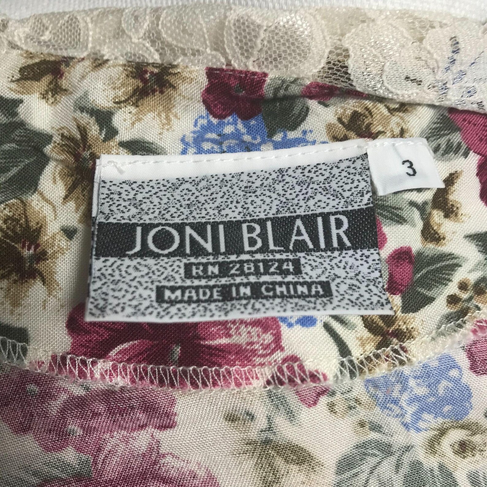 Vintage Joni Blair Floral Dress Size 3 Lace Collar Cottagecore | Etsy