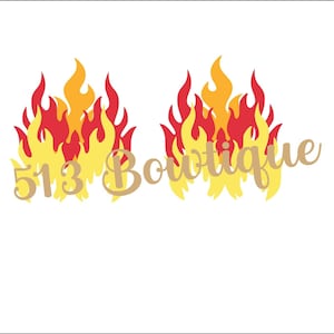 Flame Tails for Cheerbow  - Digital File Only - Cheerbow tails only