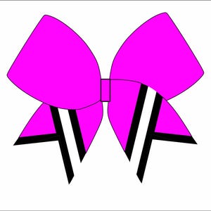 Pink and Black Cheerbow Design - Digital File Only - Cheerbow sublimation file - Pink bow