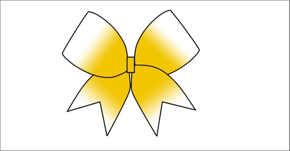 Yellow Ombre Cheer Bow Template Digital File Only Yellow - Etsy