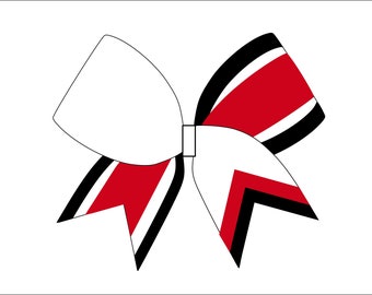 Cheerbow CUT FILE - Digital File Only - Cheerbow digital design ONLY - with additional tail design options - Not a mock up